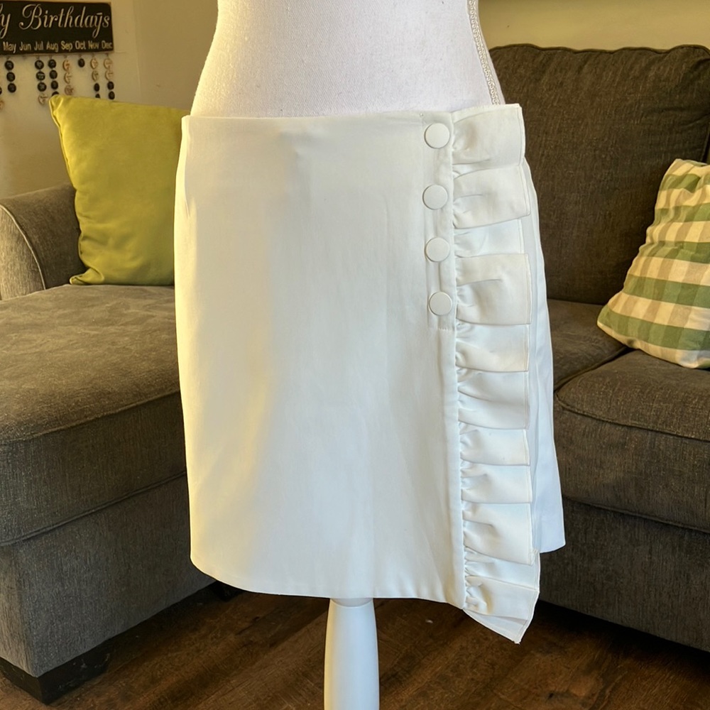 Tory Sport - Tory Burch white ruffle button skirt size medium